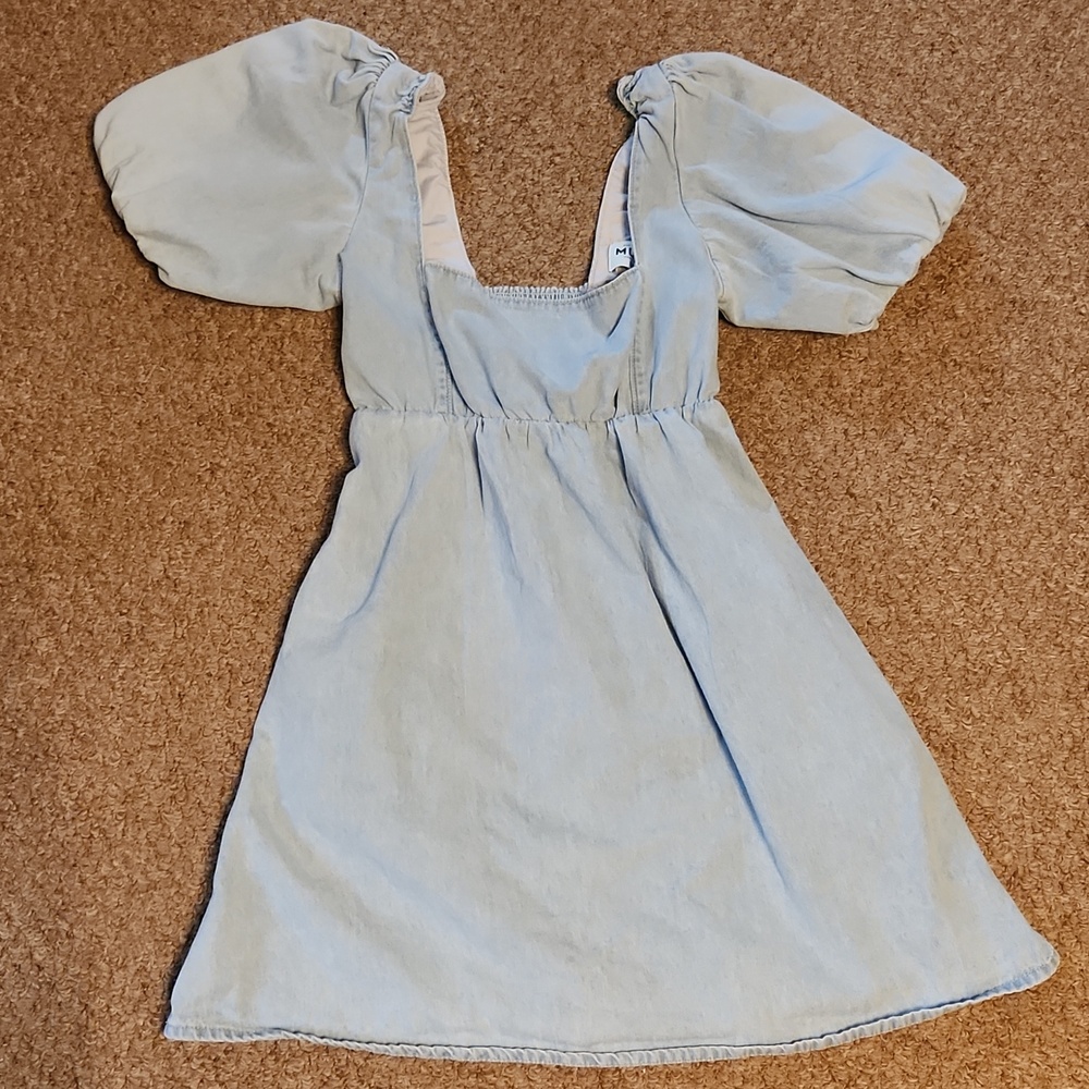 Show Me Your MuMu Denim Babydoll Dress